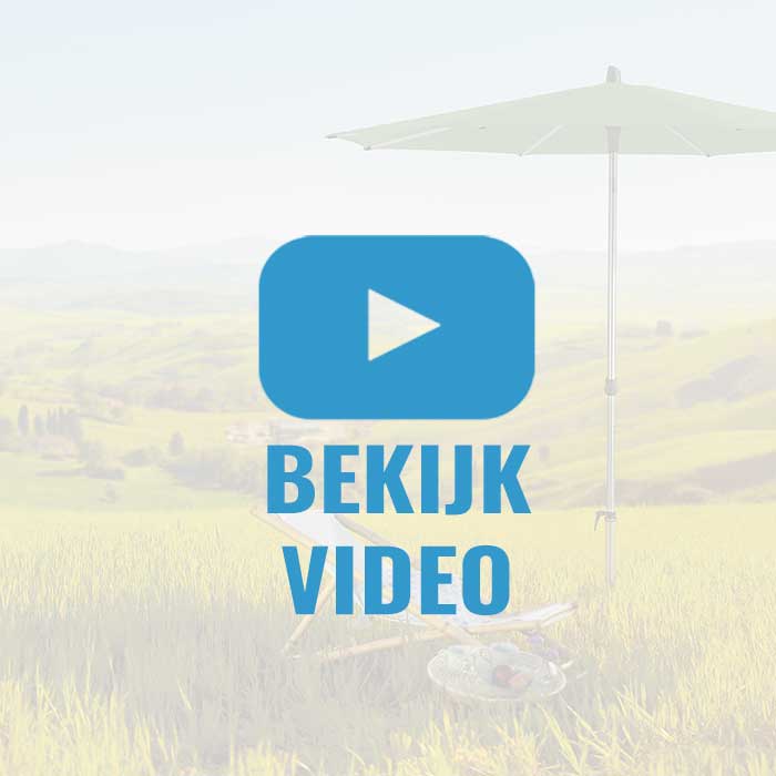 Toon video over Zweefparasol Siesta premium 300x300cm - 4-Seasons (taupe)